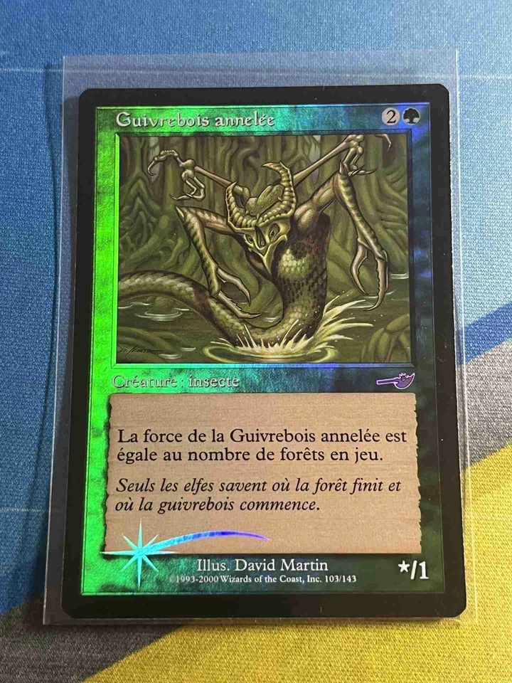 Magic the Gathering MTG Nemesis COILING WOODWORM Foil French - Image 1 of 1