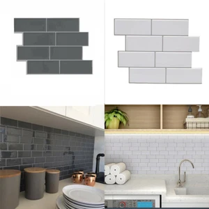 Relistic Stone Brick 3D Wallpaper Sticker Tile Peel Sticker Morden Faux Effect - Picture 1 of 13