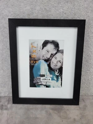 Perfiles para el hogar marco de fotos negro 8" x 10" con alfombrilla para decoración de pared de fotos de 5" x 7" Foto 1 de 4