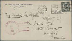 1925, FEBRUARY 20, ZEPPELIN COVER, AIRSHIP LOS ANGELES, 1ST FLIGHT TO BERMUDA - Picture 1 of 2