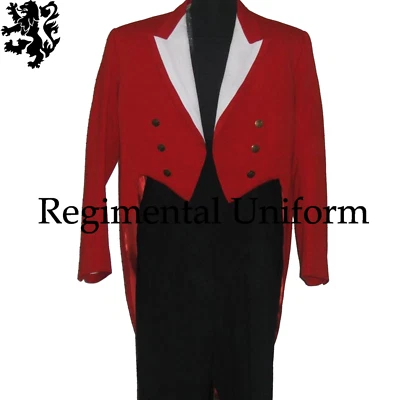 Ring Master 19th Century Evening Coat Victorian Era Jacket Men Red Wool Tailcoat - Image 1 of 4