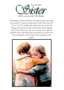 NUEVA Tarjeta de Cumpleaños Especial A5 A Mi Querida Hermana Con Amor En Su Cumpleaños Hermana - Imagen 1 de 5