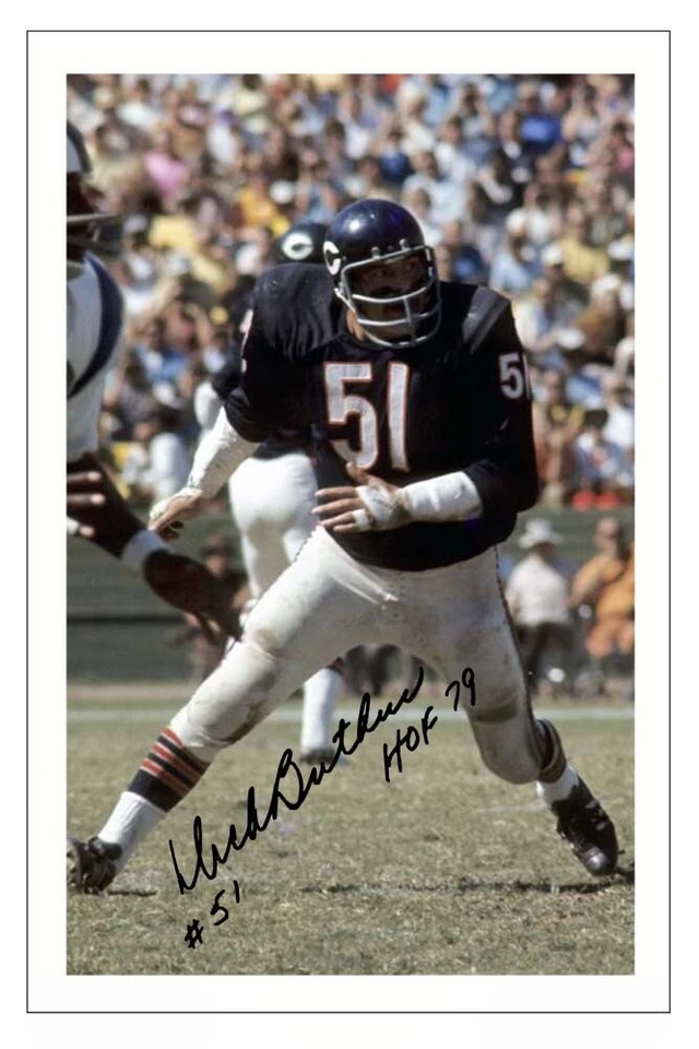 DICK BUTKUS Signed Autograph PHOTO Fan Signature Print CHICAGO BEARS NFL - Image 1 of 1