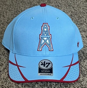 Houston Oilers ‘47 Brand MVP Sensei Blue Red Adjustable Strapback Cap Hat NEW - Picture 1 of 6
