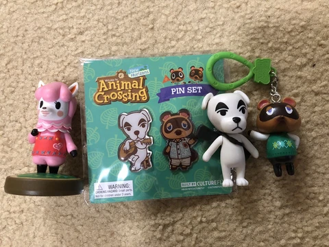 Nintendo Animal Crossing KK Slider Action Figure Amiibo risa+ Pin Set Lot More Cover