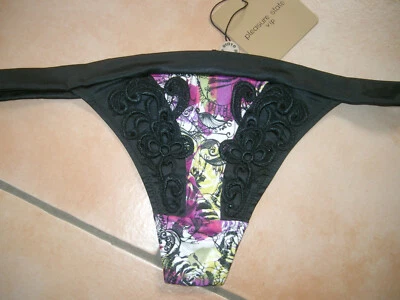 Pleasure State Dessous "Quantum" Slip Stickerei & Strass String Tanga gr.S/36 - Bild 1 von 2