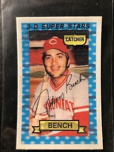 Johnny Bench 1974 Kelloggs 3-D SUPER STARS CARD RARE! EX CINCINNATI REDS