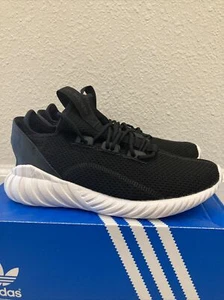 Adidas Mens 7 Black Mesh Tubular Doom Sock Primeknit Sneaker Shoes - Picture 1 of 5