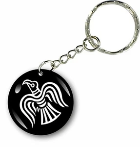 Schlüsselanhänger Schlüsselring Keyring Auto Motorrad Flagge Rabe Vinland Wikinger Odin Rune R1 - Bild 1 von 1