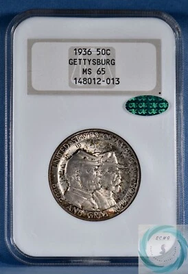 1936 Gettysburg Commemorative 50c NGC MS 65 - Beautiful PQ Coin - Image 1 of 4