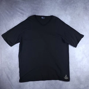 Vtg Polo Ralph Lauren Mens XL T Shirt Black Single Stitch 90s V Neck USA Made - Picture 1 of 6