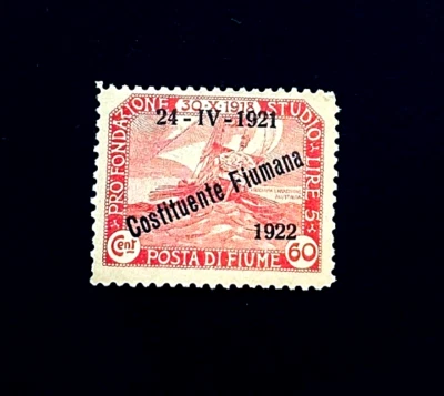 Sello FIUME - 1922 Constitución Sobreimpresión Envío Sn 166 MLH   Foto 1 de 2