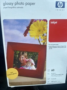 Neu HP Premium Plus 4x6 Inkjet Hochglanz Fotopapier 60 Blatt Inkjet 11,5 mil - Bild 1 von 2