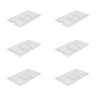 AcMax 6 Stück Polycarbonat Deckel mit Aussparung GN 1/3 Gastronormbehälter GN-Be