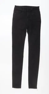 Golddigga Womens Black Cotton Skinny Jeans Size 6 L29 in Regular Button - Picture 1 of 10