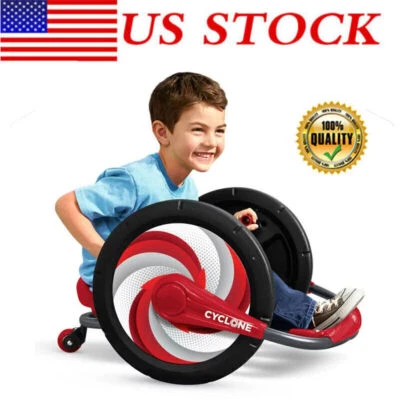 Детская игрушка Cyclone Ride-on с рычагом и колесами для трехколесного велосипеда вращающаяся веселая красная - Изображение 1 из 4