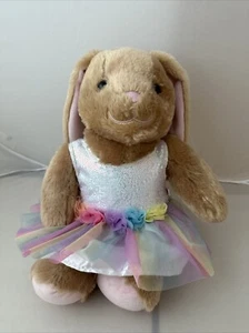 Build A Bear Bunny Rabbit Pawlette Soft Plush 15” Floppy Ears Light Up Dress - Picture 1 of 7