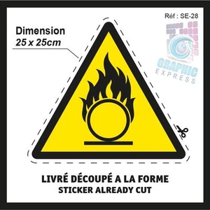 Combustible Materials - 25x25cm - Adhesive Stickers - SE-28 - Picture 1 of 1