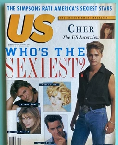 US Magazine Cher Jason Priestley WHO ARE THE SEXIEST? OCT  1991 - Wrinkled Pages - Picture 1 of 5
