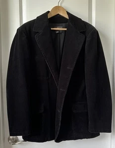 Vintage RRL Ralph Lauren Jacket Mens Large Black Corduroy Workwear Made USA 90s - Picture 1 of 8