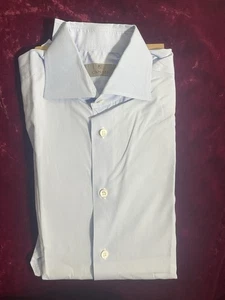 Canali 1934 Blue Dress Shirt 15 1/2 39 Luxury Cotton Button Down Long Sleeve - Picture 1 of 7