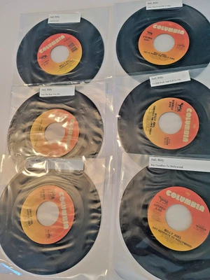 Billy Joel 7" 45 rpm vinyl record - LOT OF 6  - VERY GOOD PLUS TO EXCELLENT !!! - Image 1 of 4