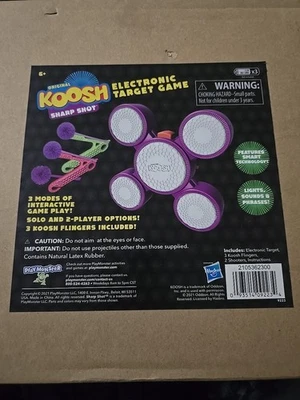 HASBRO ОРИГИНАЛЬНЫЙ KOOSH ОСТРЫЙ ВЫСТРЕЛ ЭЛЕКТРОННЫЙ ЦЕЛЬ FLINGERS (НОВЫЙ) - Изображение 1 из 4