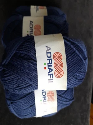 18 X 50g Balls ADRIAFIL mirage  DK Yarn Shade 48 Navy Blue - Image 1 of 4