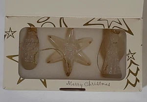 Vintage Christmas Ornament Spun Glass Tree Angel & Star With Box Avon 1998 - Picture 1 of 5