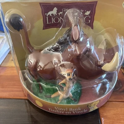 Figura Banco Vinilo Disney El Rey León Timón y Pumba de Enesco NUEVO Foto 1 de 4