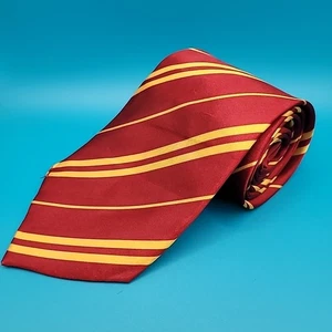 Harry Potter Gryffindor Rayas 60" Hombre Corbata Corbata Corbata 100% Poli Rojo Dorado Disfraz - Imagen 1 de 5