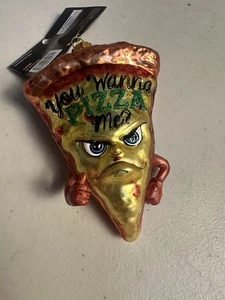 "Wanna Pizza Me" Glas Weihnachtsschmuck von Robert Stanley 4,25" x 3,5" - Bild 1 von 4