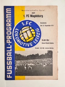 1. FC Lok Leipzig - 1. FC Magdeburg DDR-Oberliga Programmheft 23.09.1972 - Bild 1 von 1