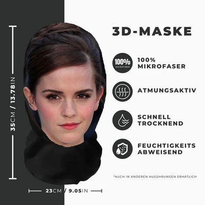 Realistische  3D-Druck Vollgesichtsmaske – Atmungsaktiv, Witz - Bild 1 von 3