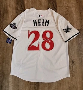 Jonah Heim Signed Auto Autograph Texas Rangers Jersey 2023 World Series RARE - Picture 1 of 11