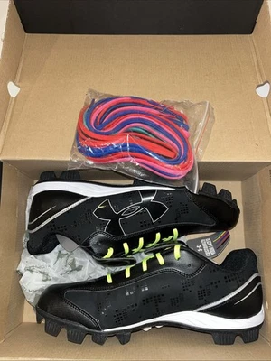 Botines de softbol/béisbol Under Armour Glyde RM. Talla: US 12 negro/blanco. Foto 1 de 4