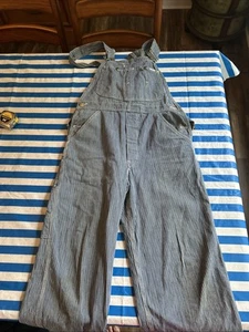 Mono Lee de Colección Para Hombres 34x 30 Baberos a Rayas de Nogal Sanforizado Unión EE. UU. Algodón - Imagen 1 de 21