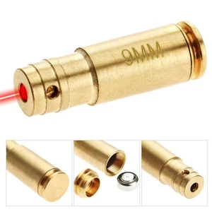 9MM Red Dot Laser Cartridge Bore Sighter Copper Sighting Scope Boresighter - Picture 1 of 6