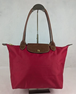 Authentic Longchamp Le Pliage Nylon Pink Tote Shoulder Bag Made in China. - Image 1 of 4