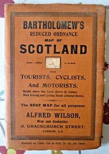 Bartholomews Cloth Map Kilmarnock Sanquhar Thornhill Mauchline Sheet 4 1896 1926 - Picture 1 of 1