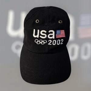 Team USA Hat 2002 Olympics Strap Back Blue Cap Roots Official Winter - Picture 1 of 8
