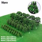 50PCS Miniature Trees For Building Models Train Tracks Scene Layouts & More