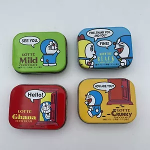Doraemon Lotte Chocolate Tins Storage Container Japanese Anime Manga Vintage - Picture 1 of 5