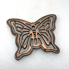 Himark Copper Shoppe 6" Butterfly Shaped Trivet, Taiwan, Vintage