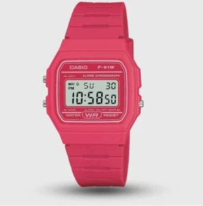 Casio F-91WC-4A Pink Original Alarm Chronograph Classic Digital Watch F-91 Retro - Picture 1 of 5