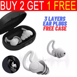Ear Plugs Noise Cancelling Soft & Reusable 3 Layer Earplug for Sleep Swim & work - Picture 1 of 17