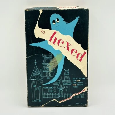 IT’S HEXED Vintage Puzzle Game Jinx Jigsaw Puzzle Ghost Cover USA Made Halloween - Image 1 of 3