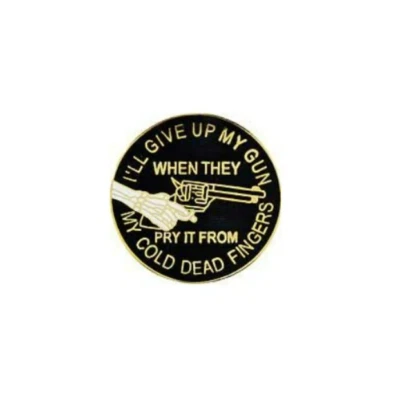 I Will Give Up My Gun When They Pry My Cold Dead Fingers Cufflinks Custom Gift — 第 1/3 张图片
