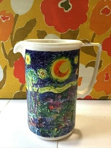 Chaleur Masters Collection Van Gogh Starry Night Ceramic Pitcher 7.25" D Burrows - Picture 1 of 8