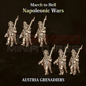 Infantería de granaderos napoleónicos austríacos de 15 mm - 6 figuras - Imagen 1 de 2